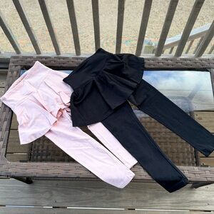 Old Navy Black and Pink Kids Skirt Leggings Size Small